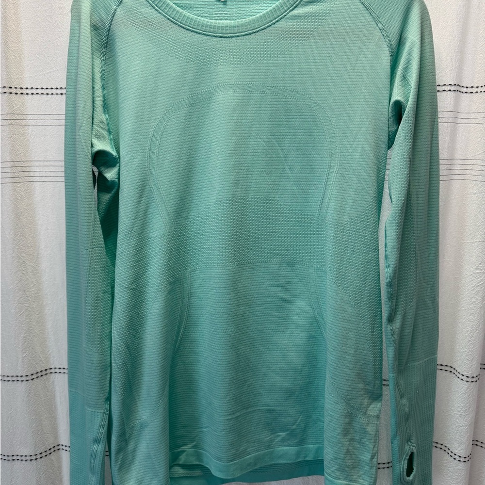 Lululemon swiftly tech light Teal Long Sleeve Active Top